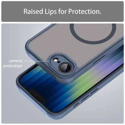 Husa MagSafe pentru Apple iPhone 17e / 16e, Techsuit, HaloFrost II, Bleumarin