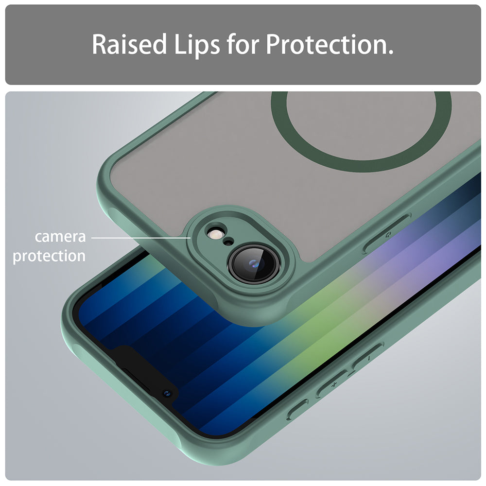 Husa MagSafe pentru Apple iPhone 17e / 16e, Techsuit, HaloFrost II, Verde