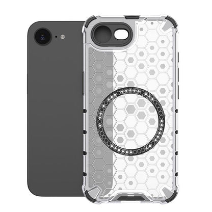 Husa MagSafe pentru Apple iPhone 17e / 16e, Techsuit, HoneyComb Shield, Alba