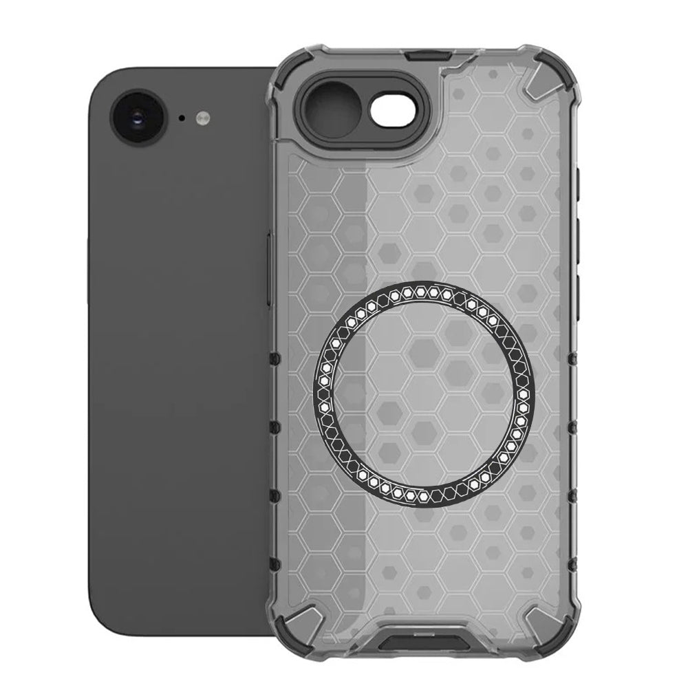 Husa MagSafe pentru Apple iPhone 17e / 16e, Techsuit, HoneyComb Shield, Neagra