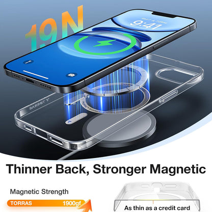 Husa MagSafe pentru Apple iPhone 17e / 16e, Torras, OriginFit, Transparenta