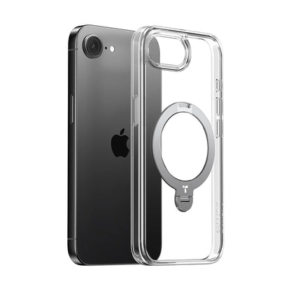 Husa MagSafe pentru Apple iPhone 17e / 16e, Torras, Ostand Spin, Transparenta