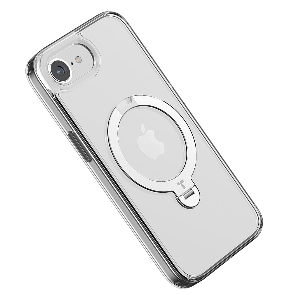 Husa MagSafe pentru Apple iPhone 17e / 16e, Torras, Ostand Spin, Transparenta