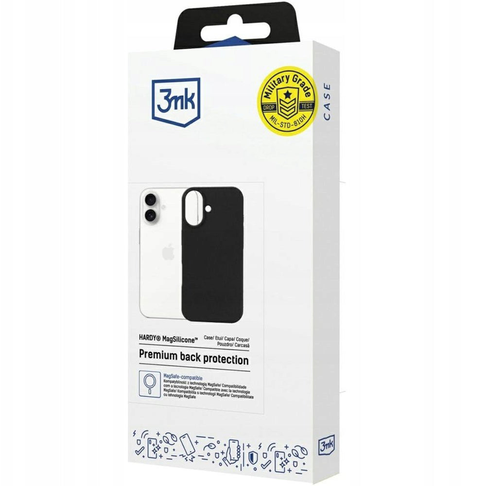 Husa MagSafe pentru Apple iPhone 17, 3MK, Hardy, Neagra