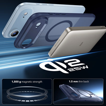 Husa MagSafe pentru Apple iPhone 17 Air, ESR, Classic Hybrid, Albastra Satinata