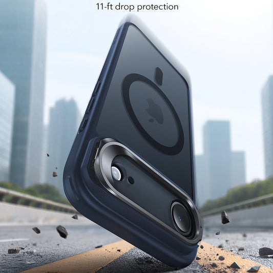 Husa MagSafe pentru Apple iPhone 17 Air, ESR, Classic Hybrid Kickstand, Albastra Satinata