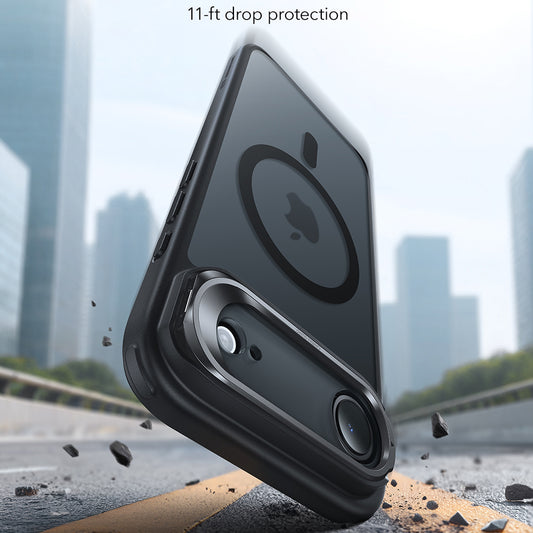 Husa MagSafe pentru Apple iPhone 17 Air, ESR, Classic Hybrid Kickstand, Neagra Satinata