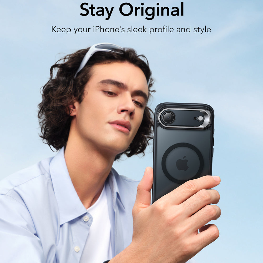 Husa MagSafe pentru Apple iPhone 17 Air, ESR, Classic Hybrid Kickstand, Neagra Satinata