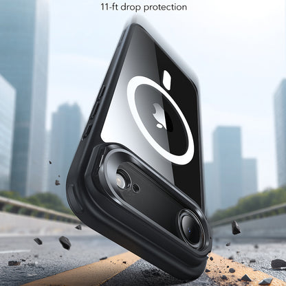 Husa MagSafe pentru Apple iPhone 17 Air, ESR, Classic Hybrid Kickstand, Neagra Transparenta