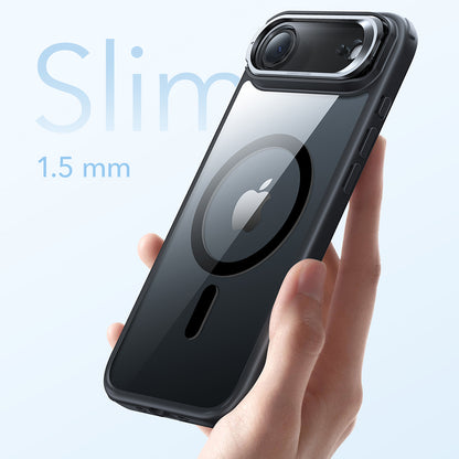 Husa MagSafe pentru Apple iPhone 17 Air, ESR, Classic Hybrid Kickstand, Neagra Transparenta