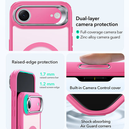 Husa MagSafe pentru Apple iPhone 17 Air, ESR, Classic Hybrid Kickstand, Roz Satinata