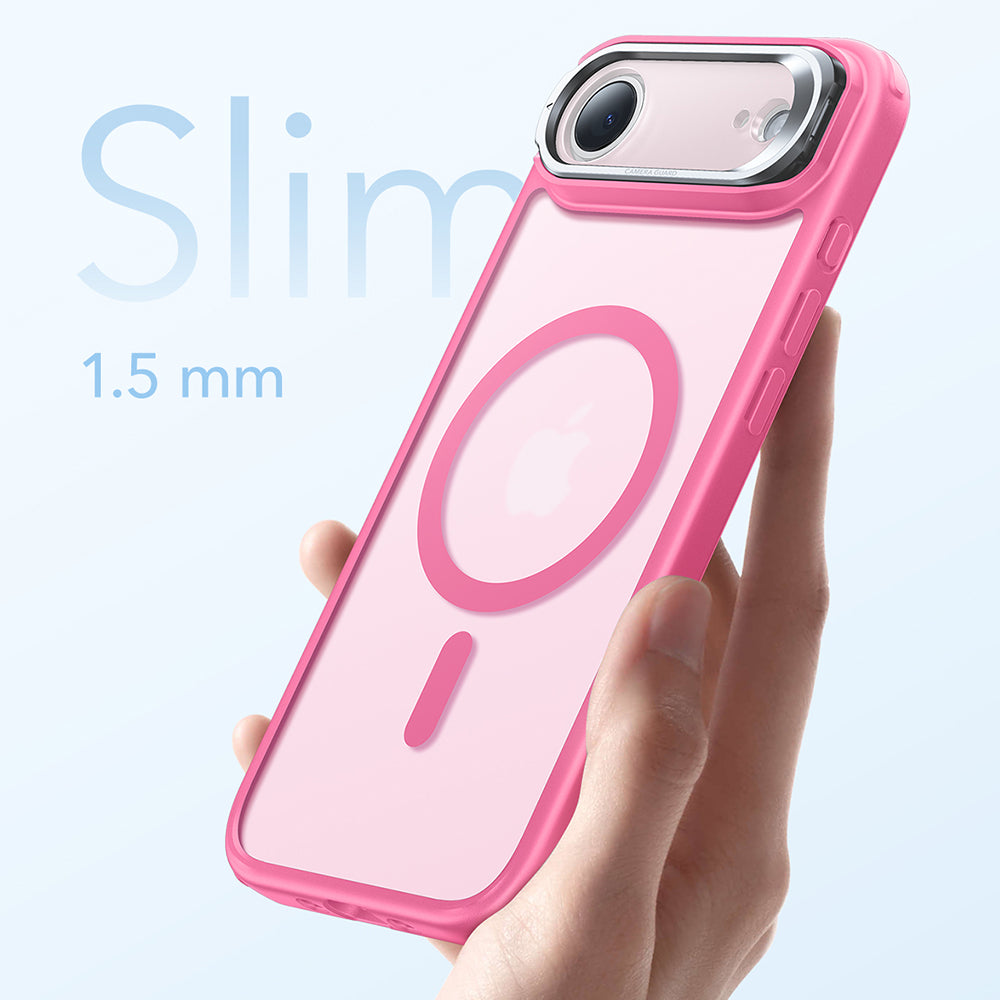 Husa MagSafe pentru Apple iPhone 17 Air, ESR, Classic Hybrid Kickstand, Roz Satinata