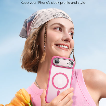 Husa MagSafe pentru Apple iPhone 17 Air, ESR, Classic Hybrid Kickstand, Roz Satinata