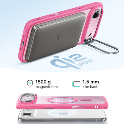 Husa MagSafe pentru Apple iPhone 17 Air, ESR, Classic Hybrid Kickstand, Roz Satinata