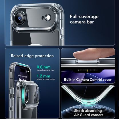 Husa MagSafe pentru Apple iPhone 17 Air, ESR, Classic Hybrid, Transparenta