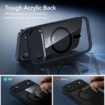 Husa MagSafe pentru Apple iPhone 17 Air, ESR, Classic Hybrid with Screen Protector, Neagra Transparenta