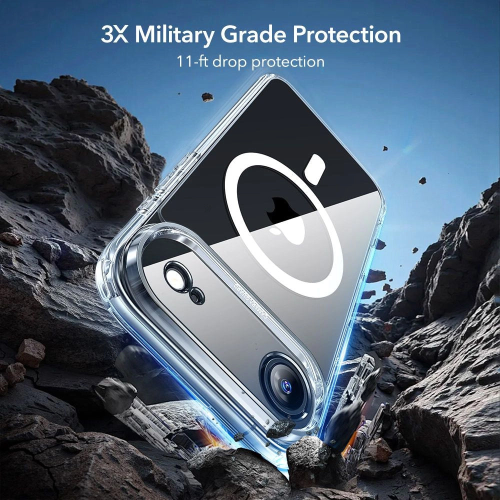 Husa MagSafe pentru Apple iPhone 17 Air, ESR, Classic Hybrid with Screen Protector, Transparenta