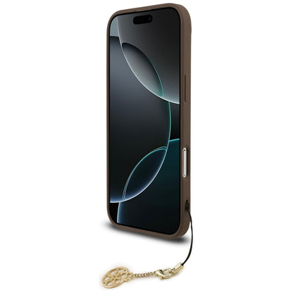 Husa MagSafe pentru Apple iPhone 17 Air, Guess, 4G Charm Cradle, Maro