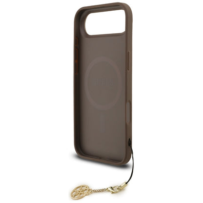 Husa MagSafe pentru Apple iPhone 17 Air, Guess, 4G Charm Cradle, Maro