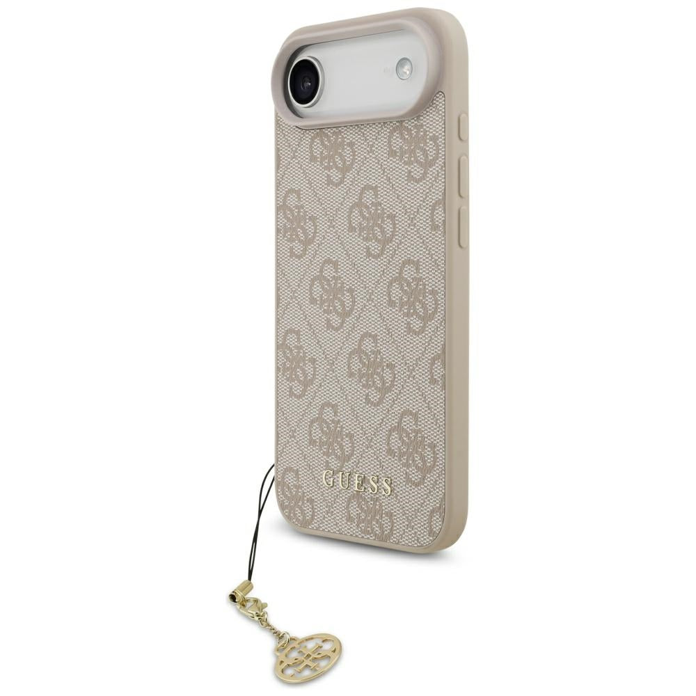 Husa MagSafe pentru Apple iPhone 17 Air, Guess, 4G Charm Cradle, Roz