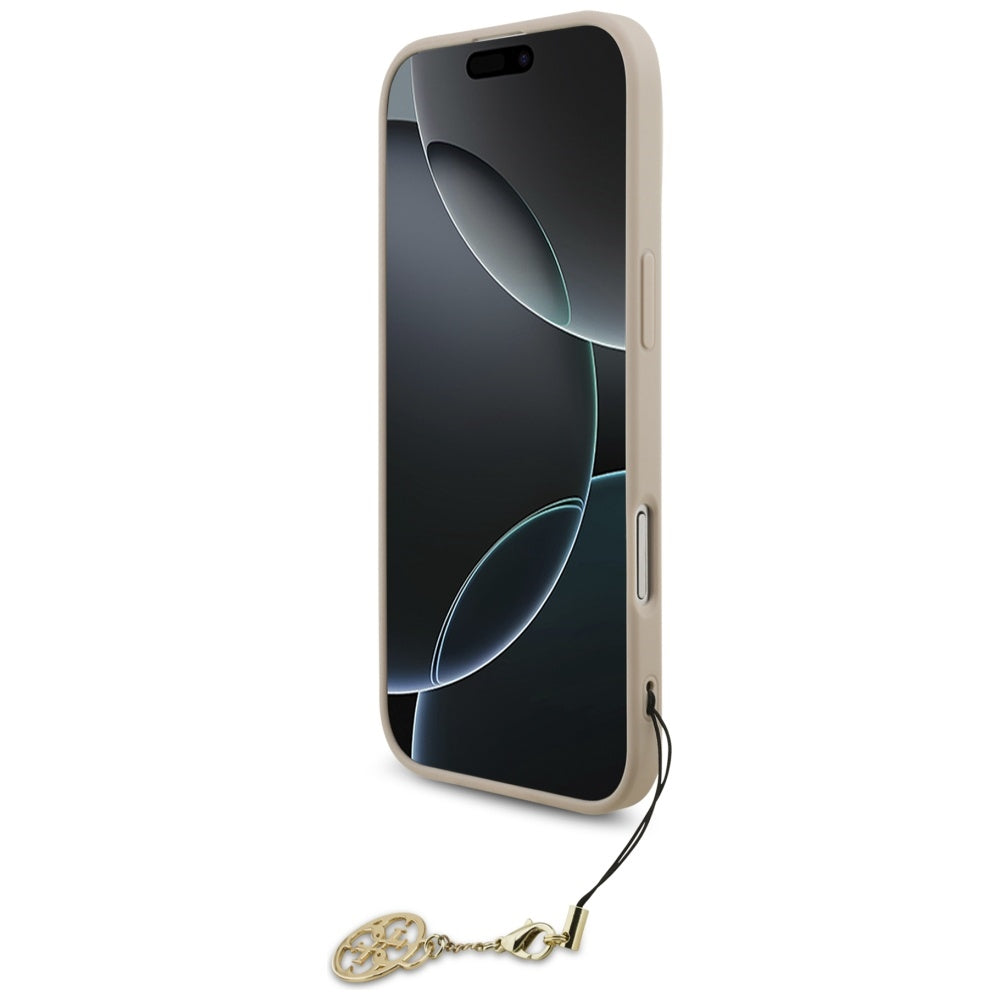 Husa MagSafe pentru Apple iPhone 17 Air, Guess, 4G Charm Cradle, Roz