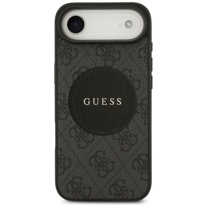 Husa MagSafe pentru Apple iPhone 17 Air, Guess, 4G Circle Classic Logo, Neagra