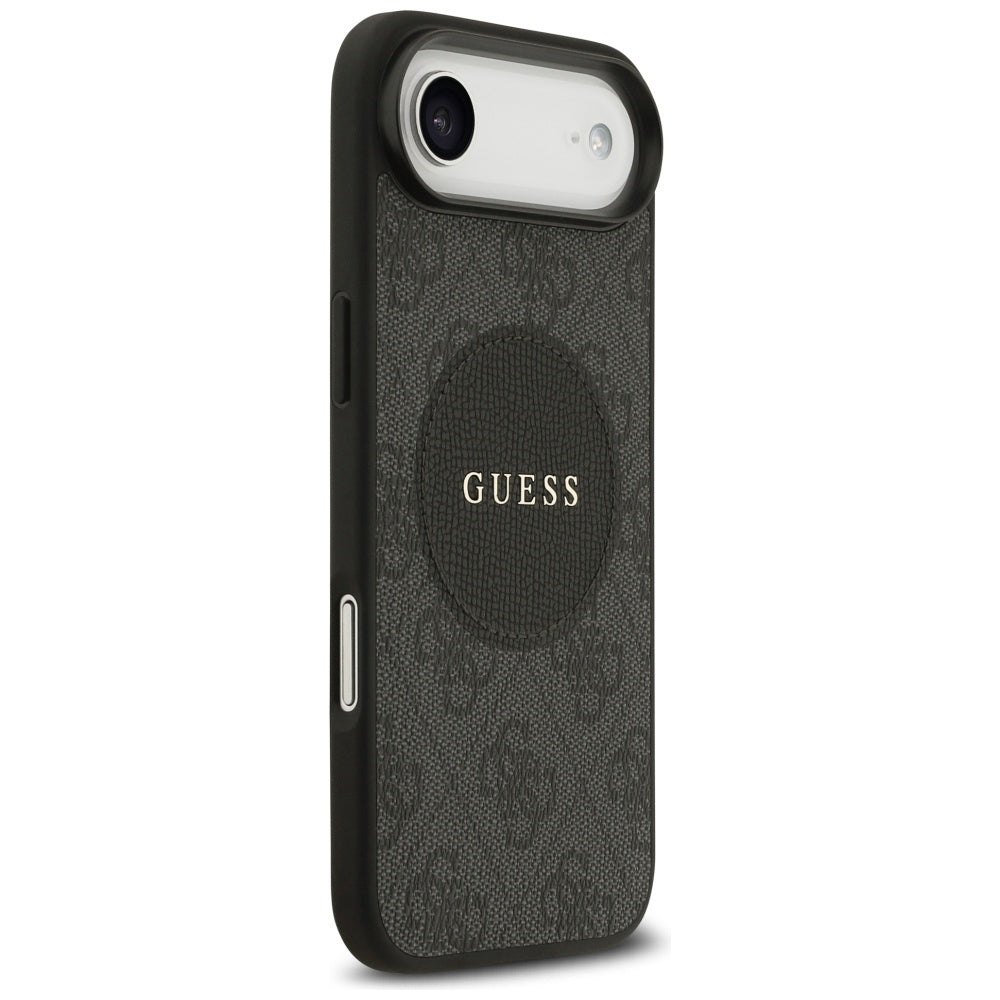Husa MagSafe pentru Apple iPhone 17 Air, Guess, 4G Circle Classic Logo, Neagra