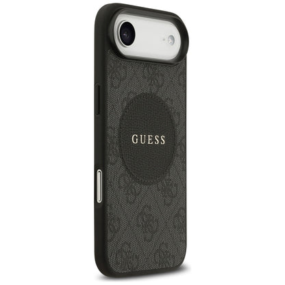 Husa MagSafe pentru Apple iPhone 17 Air, Guess, 4G Circle Classic Logo, Neagra