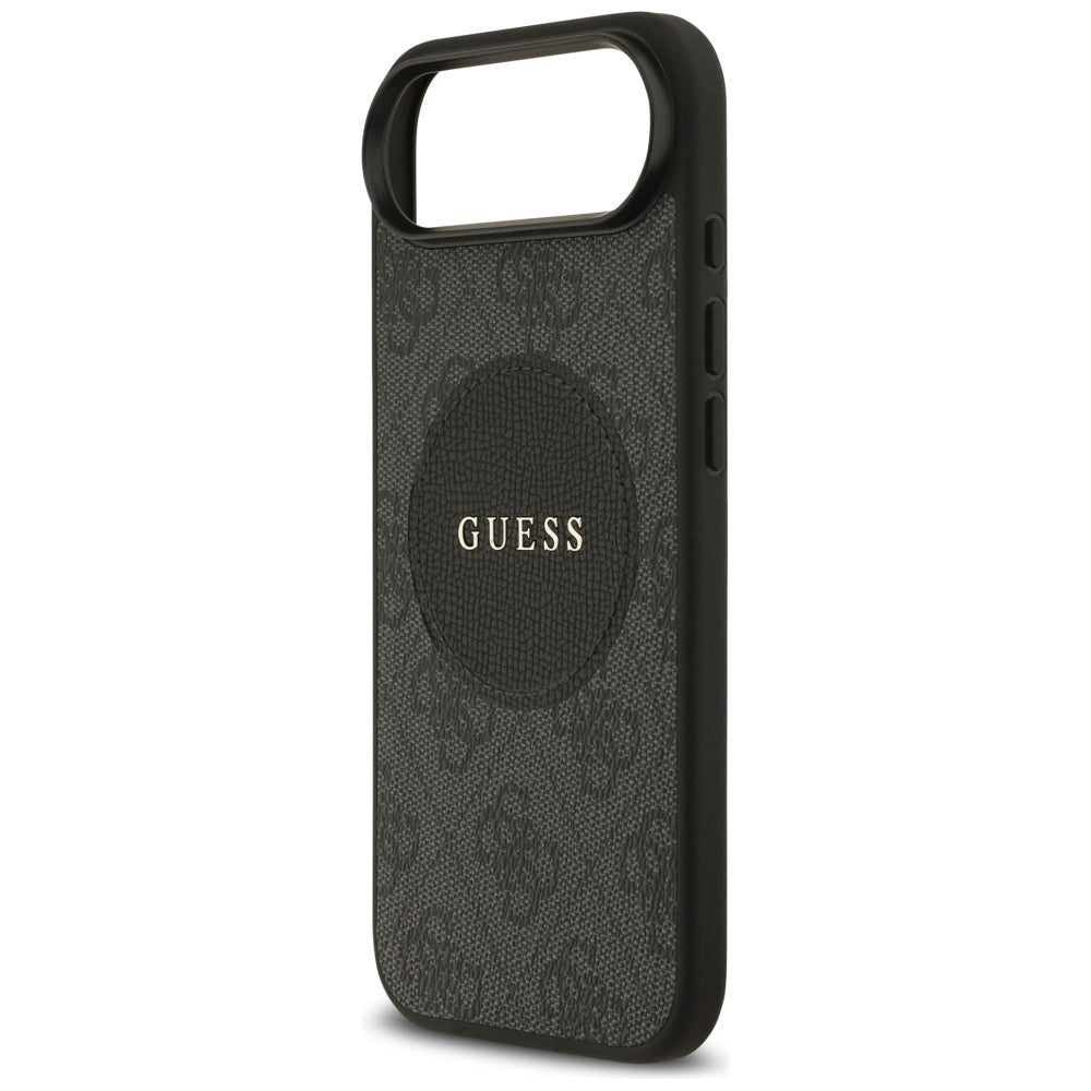 Husa MagSafe pentru Apple iPhone 17 Air, Guess, 4G Circle Classic Logo, Neagra
