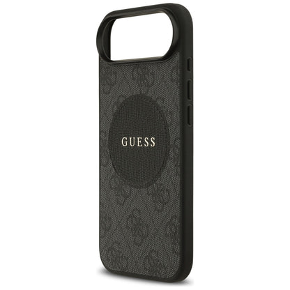 Husa MagSafe pentru Apple iPhone 17 Air, Guess, 4G Circle Classic Logo, Neagra