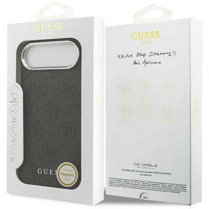 Husa MagSafe pentru Apple iPhone 17 Air, Guess, 4G Classic Logo, Neagra