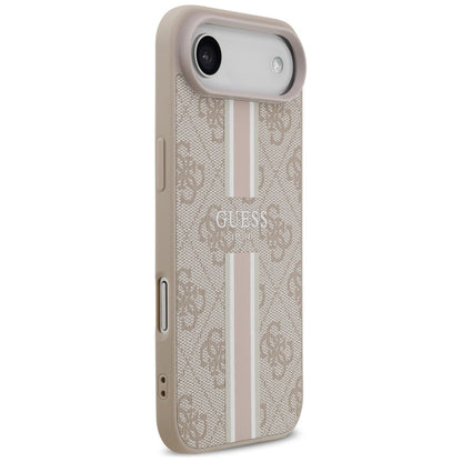 Husa MagSafe pentru Apple iPhone 17 Air, Guess, 4G Printed Stripes, Roz