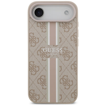 Husa MagSafe pentru Apple iPhone 17 Air, Guess, 4G Printed Stripes, Roz