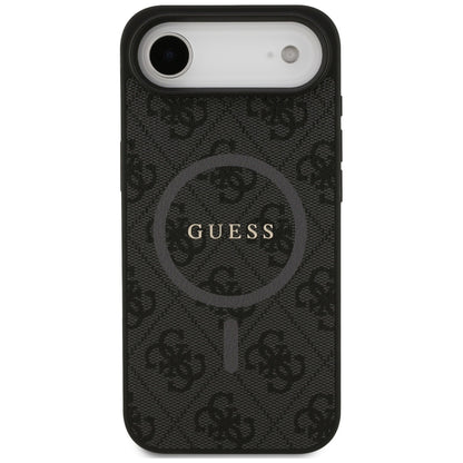 Husa MagSafe pentru Apple iPhone 17 Air, Guess, 4G Ring Classic Logo, Neagra