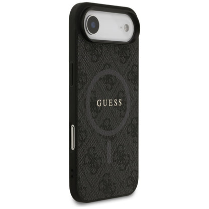 Husa MagSafe pentru Apple iPhone 17 Air, Guess, 4G Ring Classic Logo, Neagra