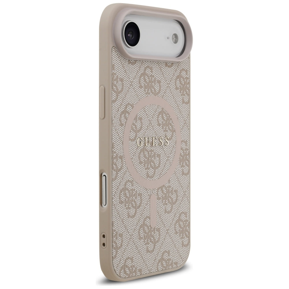 Husa MagSafe pentru Apple iPhone 17 Air, Guess, 4G Ring Classic Logo, Roz