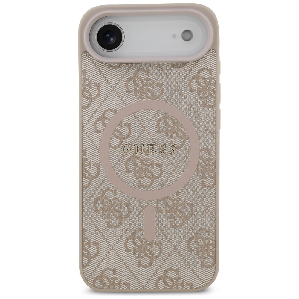 Husa MagSafe pentru Apple iPhone 17 Air, Guess, 4G Ring Classic Logo, Roz