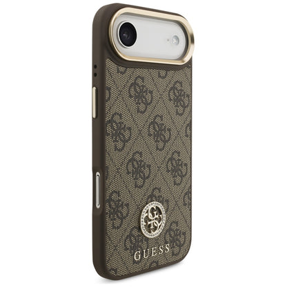 Husa MagSafe pentru Apple iPhone 17 Air, Guess, 4G Strass Logo, Maro