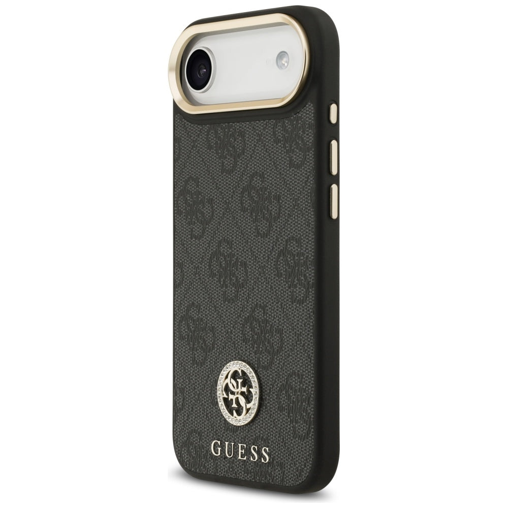 Husa MagSafe pentru Apple iPhone 17 Air, Guess, 4G Strass Logo, Neagra
