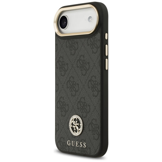 Husa MagSafe pentru Apple iPhone 17 Air, Guess, 4G Strass Logo, Neagra