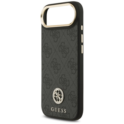 Husa MagSafe pentru Apple iPhone 17 Air, Guess, 4G Strass Logo, Neagra