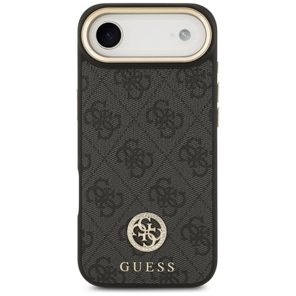 Husa MagSafe pentru Apple iPhone 17 Air, Guess, 4G Strass Logo, Neagra