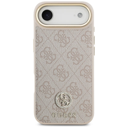 Husa MagSafe pentru Apple iPhone 17 Air, Guess, 4G Strass Logo, Roz