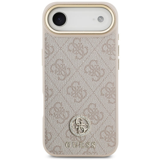 Husa MagSafe pentru Apple iPhone 17 Air, Guess, 4G Strass Logo, Roz