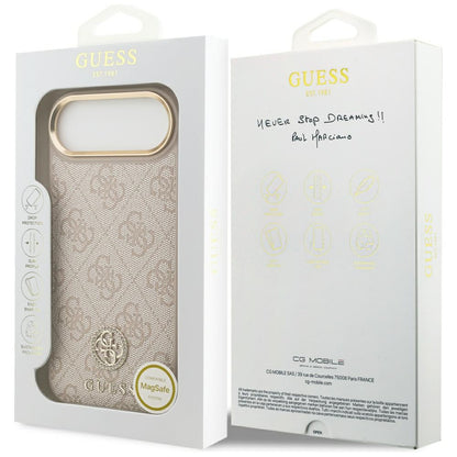 Husa MagSafe pentru Apple iPhone 17 Air, Guess, 4G Strass Logo, Roz
