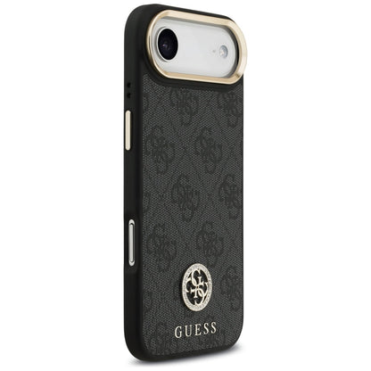 Husa MagSafe pentru Apple iPhone 17 Air, Guess, 4G Strass Logo with Big Strap, Neagra