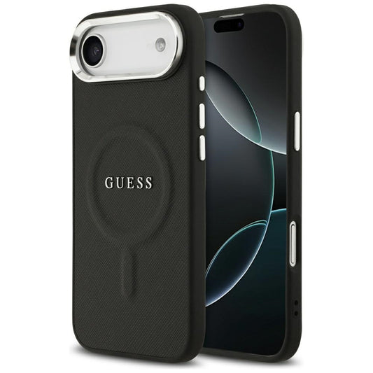 Husa MagSafe pentru Apple iPhone 17 Air, Guess, Classic Logo, Neagra