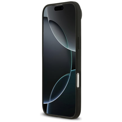 Husa MagSafe pentru Apple iPhone 17 Air, Guess, Grained Flowers, Neagra