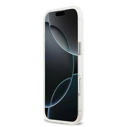 Husa MagSafe pentru Apple iPhone 17 Air, Guess, IML Gradient Triangle Logo, Transparenta