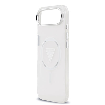 Husa MagSafe pentru Apple iPhone 17 Air, Guess, IML Gradient Triangle Logo, Transparenta